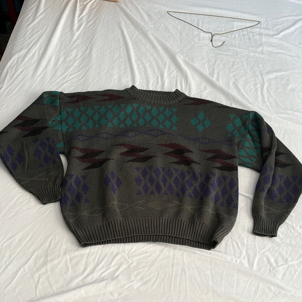 GITANO Men's Multicolor Patterned Sweater